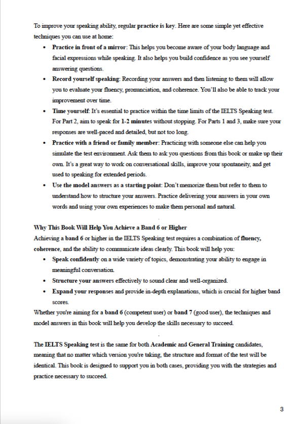 Common IELTS Speaking Topics With Model Answers For Academic and General IELTS eBook - Image 5