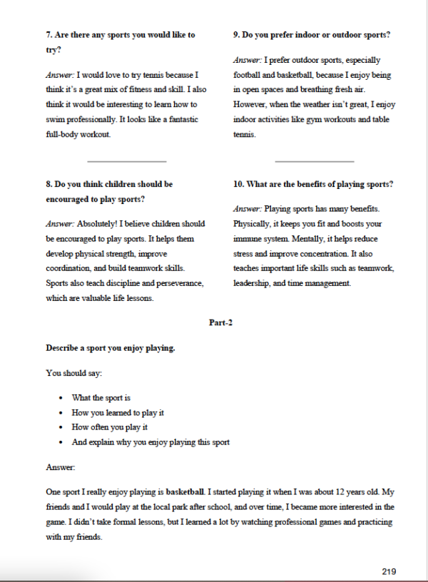 Common IELTS Speaking Topics With Model Answers For Academic and General IELTS eBook - Image 7